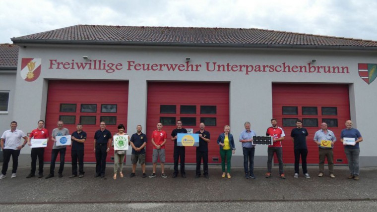 Projektpräsentation vor der Freiwilligen Feuerwehr Unterparschenbrunn